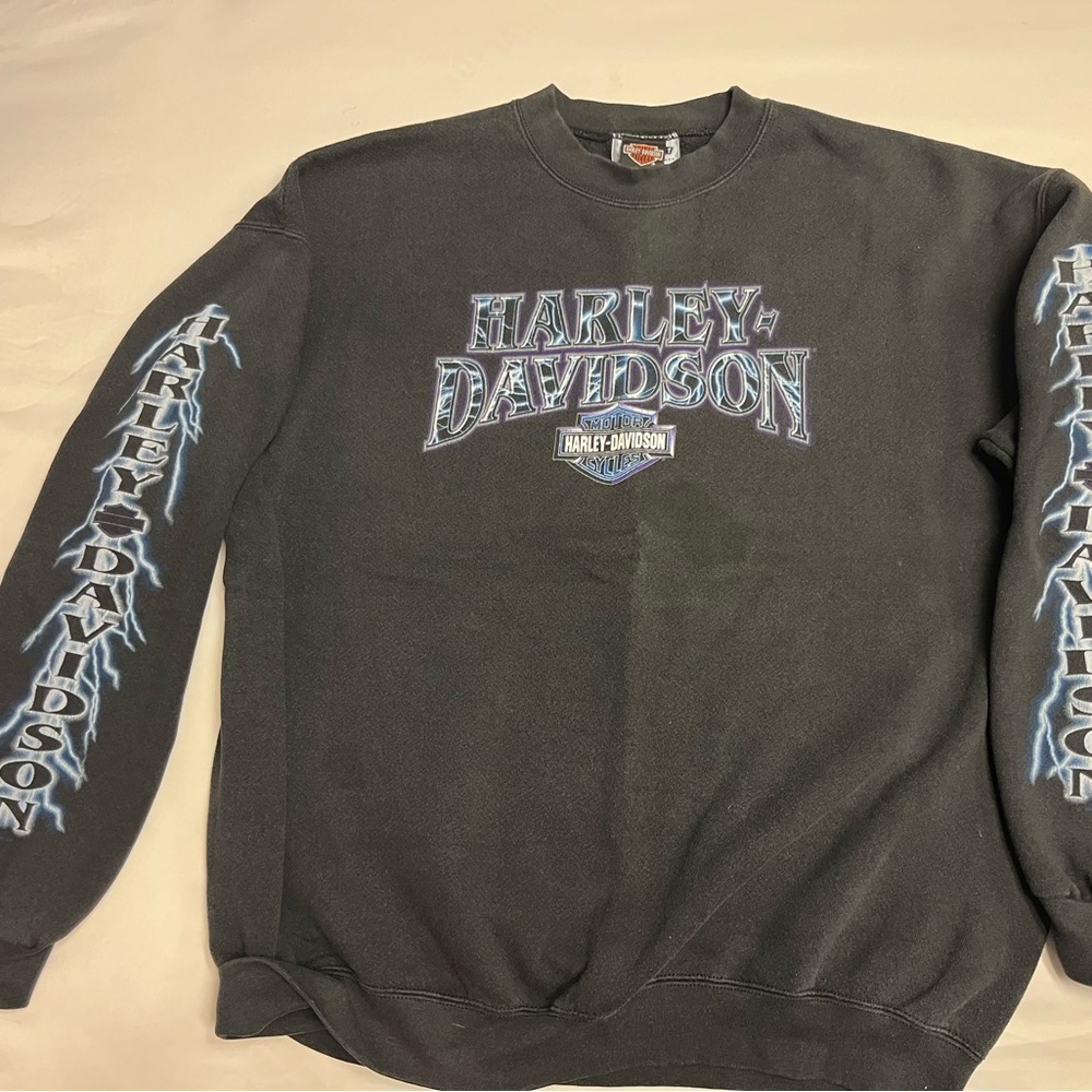 Harley-Davidson Black/Blue/white Sweatshirt